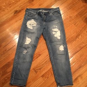 Distressed jeans